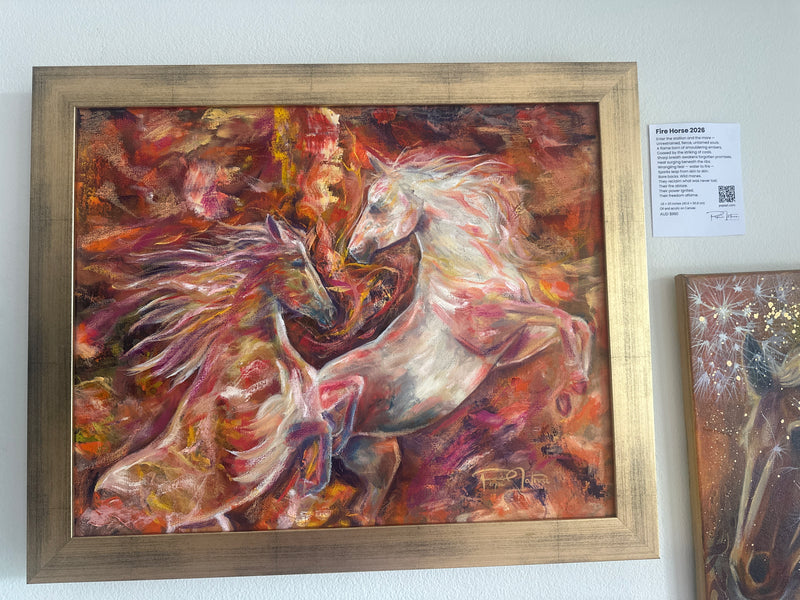 Fire Horse 2026 | Original Equine Oil Painting by Popi Iatrou