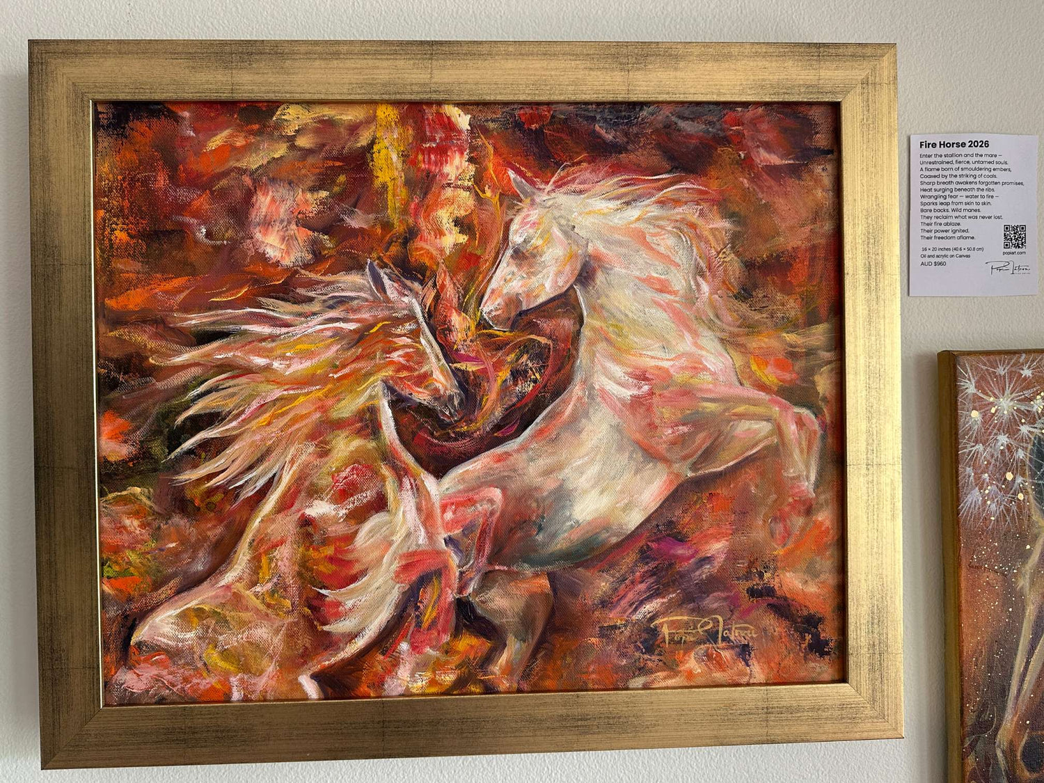 Fire Horse 2026 | Original Equine Oil Painting by Popi Iatrou