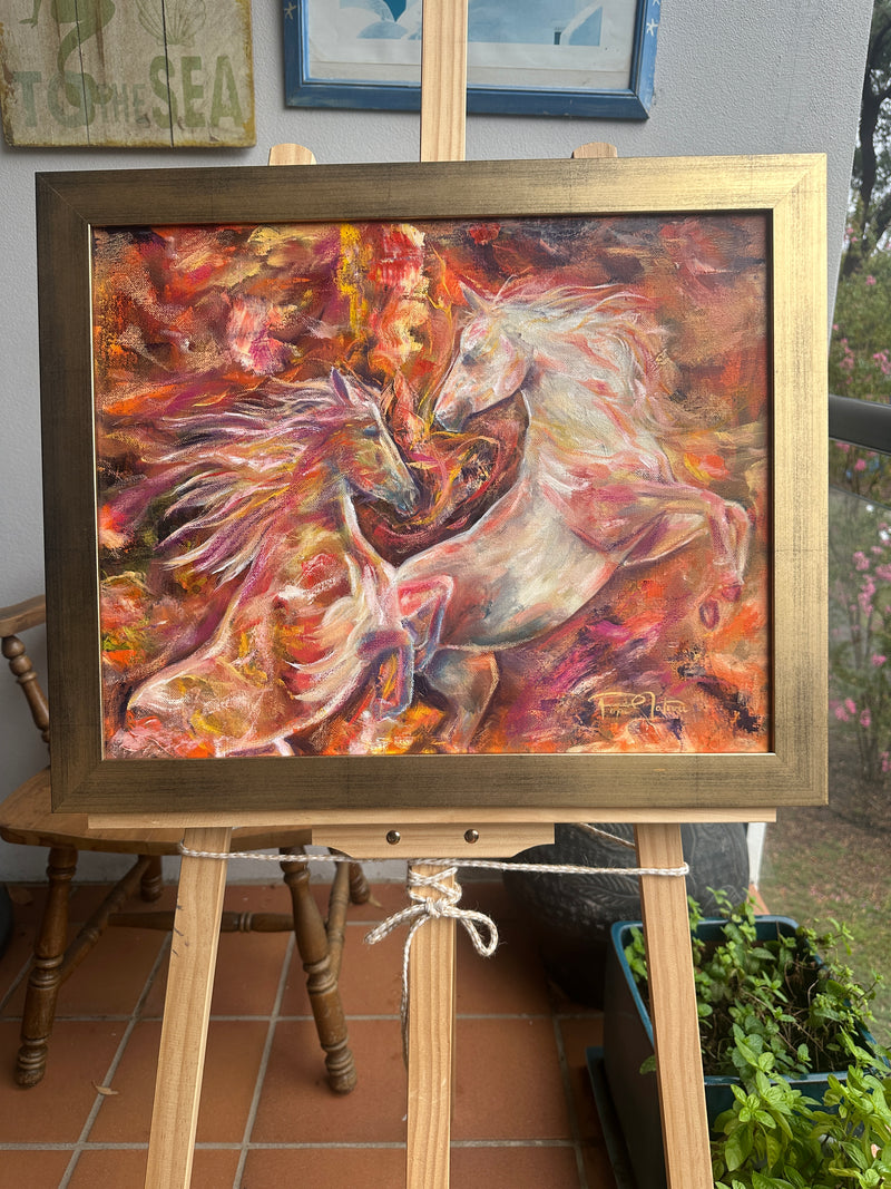 Fire Horse 2026 | Original Equine Oil Painting by Popi Iatrou