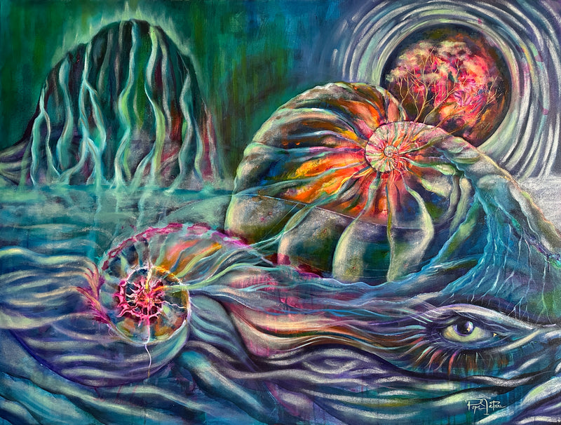 As above, so below, is the River of Life Original Canvas Painting