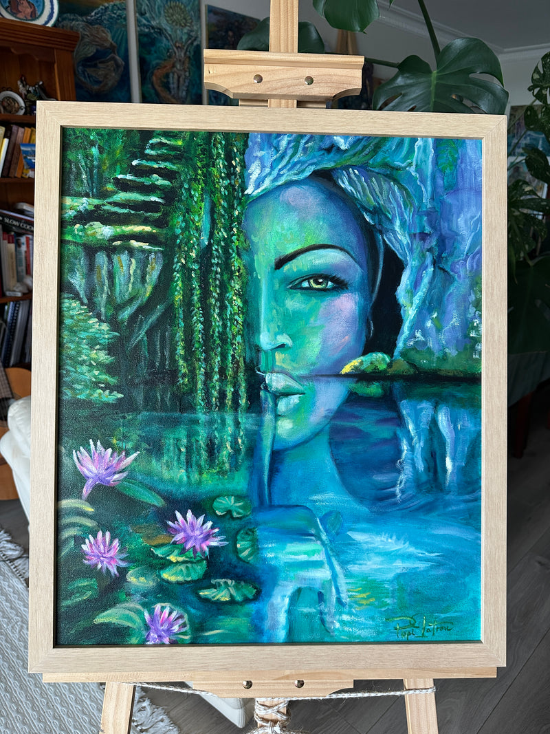 Nature’s Secrets – Original Nature Goddess Painting | Visionary Art by Popi Iatrou