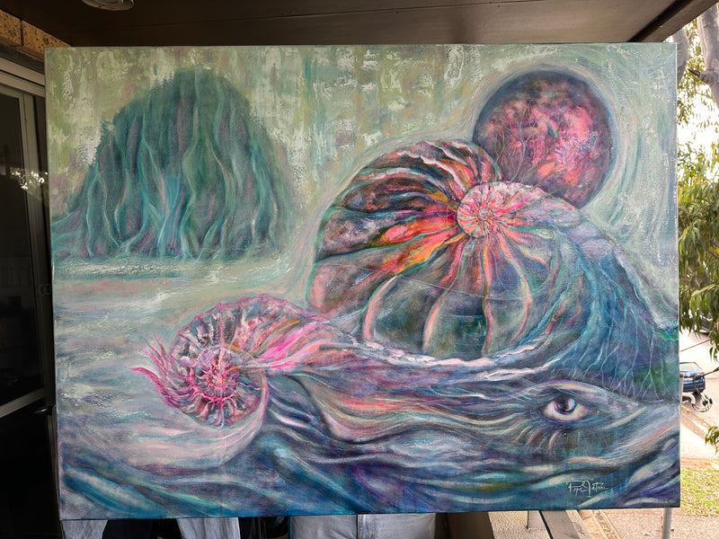 River of Life | Original Abstract Spiritual Canvas Painting – Soulscape Collection