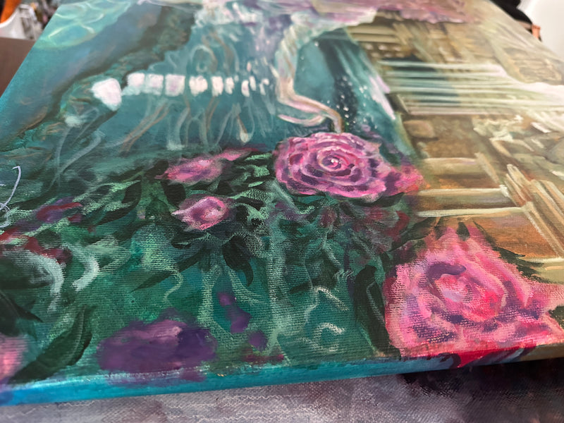 Temple Nymph Original Canvas Painting
