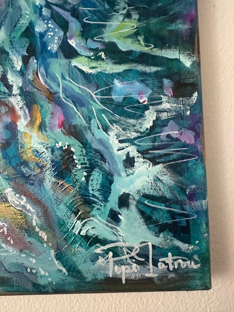 Wave Dancer Original Painting | Ocean-Inspired Feminine Art by Popi Iatrou