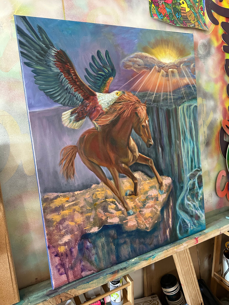 Leap of Faith Original Canvas Painting