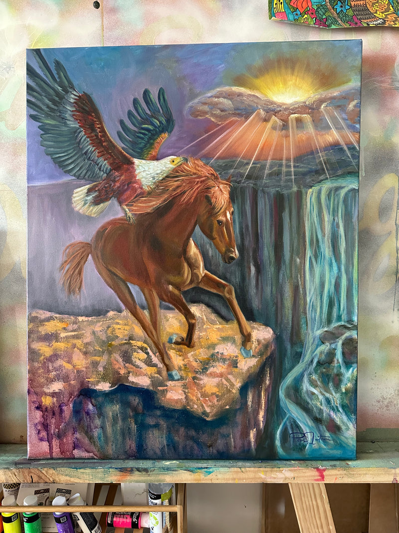 Leap of Faith Original Canvas Painting