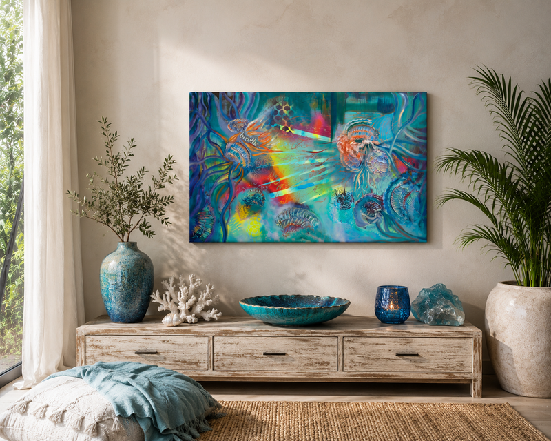 Radiance Blue – Original Abstract Ocean-Inspired Painting by Popi Iatrou