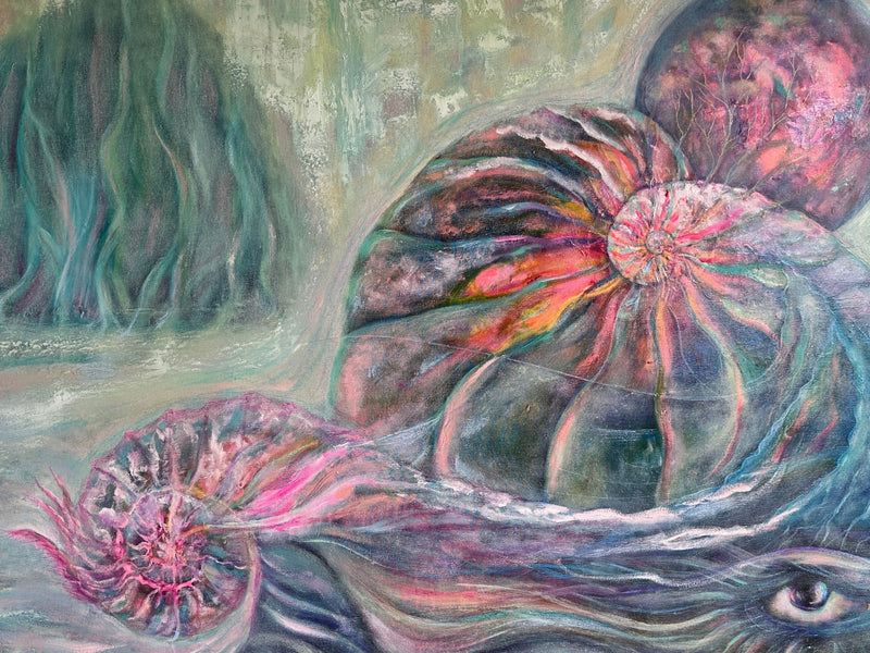 River of Life | Original Abstract Spiritual Canvas Painting – Soulscape Collection